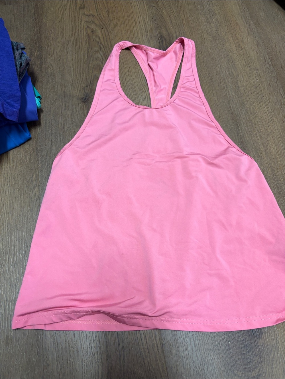SHEIN Coral Pink Racerback Tank Top